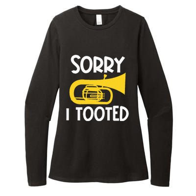 Sorry I Tooted Baritone Funny Euphonium Player Brass Band Womens CVC Long Sleeve Shirt