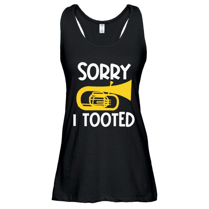 Sorry I Tooted Baritone Funny Euphonium Player Brass Band Ladies Essential Flowy Tank