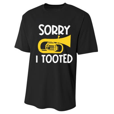 Sorry I Tooted Baritone Funny Euphonium Player Brass Band Performance Sprint T-Shirt