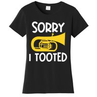 Sorry I Tooted Baritone Funny Euphonium Player Brass Band Women's T-Shirt