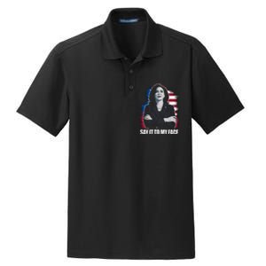 Say It To My Face Kamala Harris 2024 Dry Zone Grid Polo