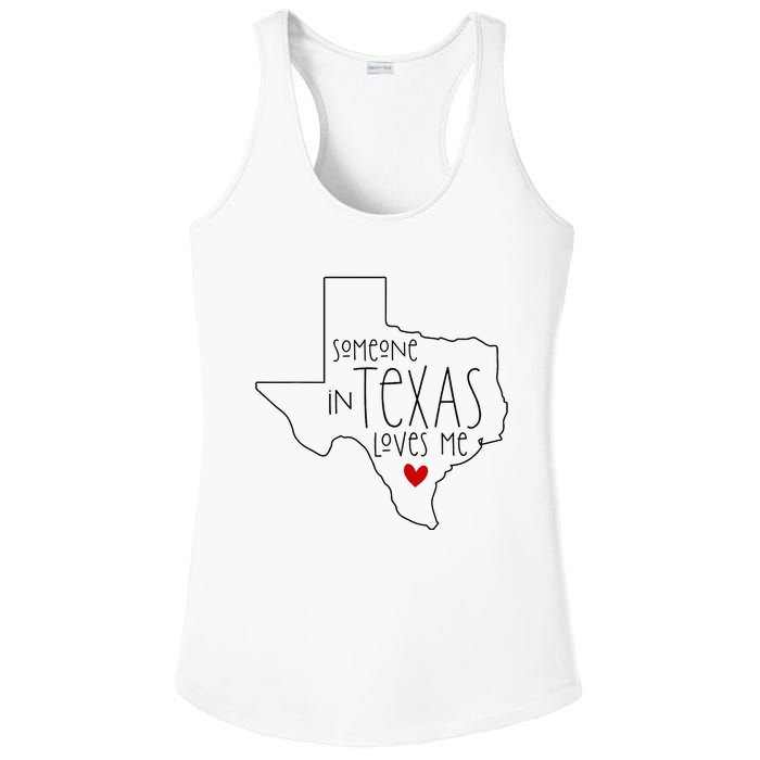 Someone In Texas Loves Me Ladies PosiCharge Competitor Racerback Tank