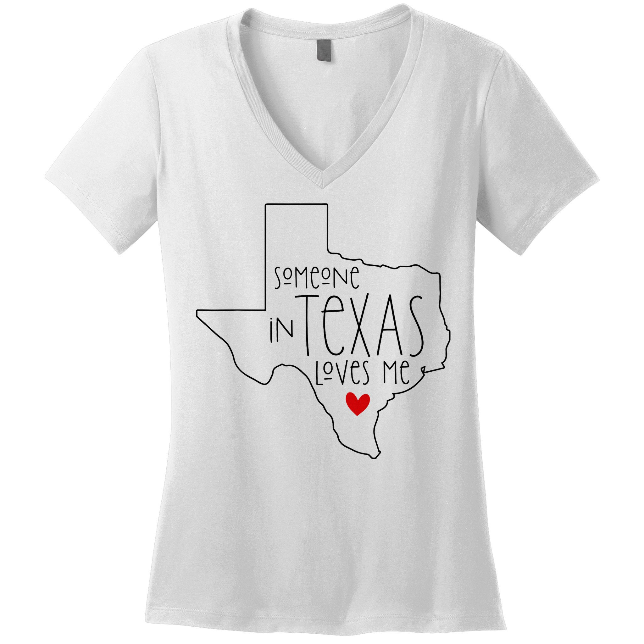 Someone In Texas Loves Me Women's V-Neck T-Shirt