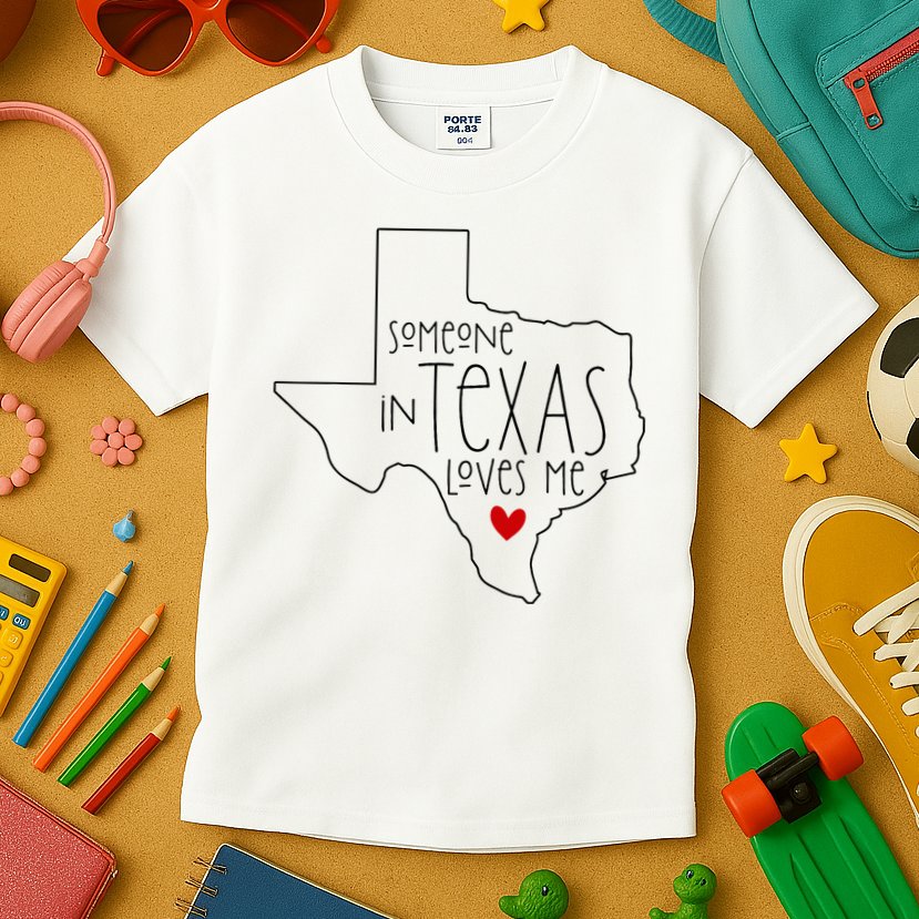 Someone In Texas Loves Me Kids T-Shirt