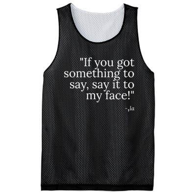 Say It To My Face Mesh Reversible Basketball Jersey Tank