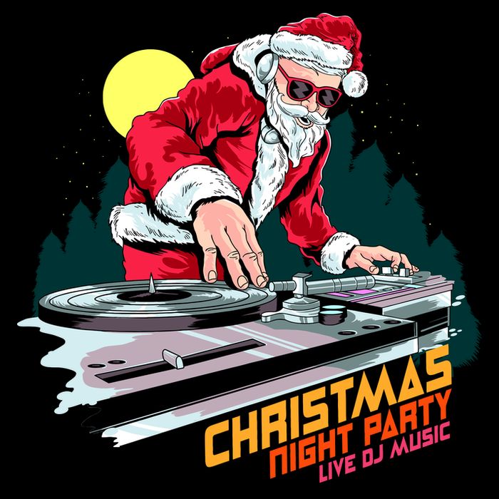 Santa Is The DJ Cooling Performance Crew T-Shirt