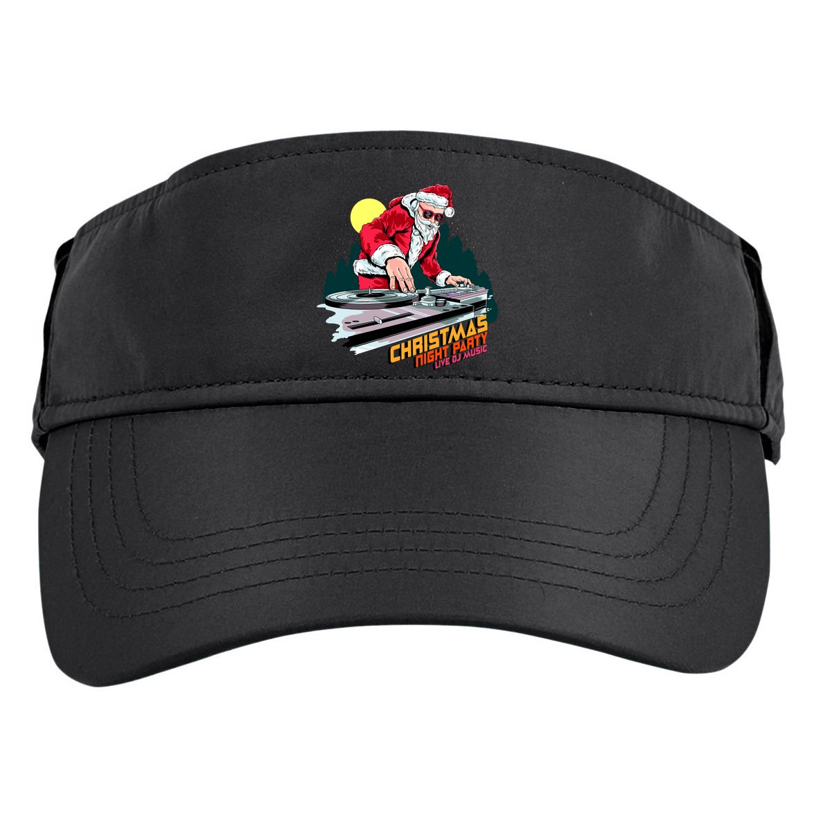 Santa Is The DJ Adult Drive Performance Visor