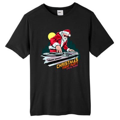 Santa Is The DJ Tall Fusion ChromaSoft Performance T-Shirt