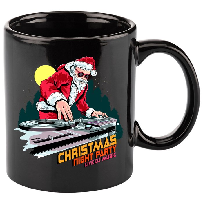 Santa Is The DJ 11oz C Handle Ceramic Mug