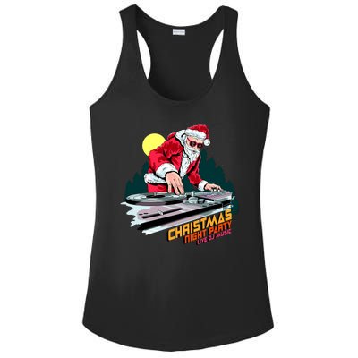 Santa Is The DJ Ladies PosiCharge Competitor Racerback Tank