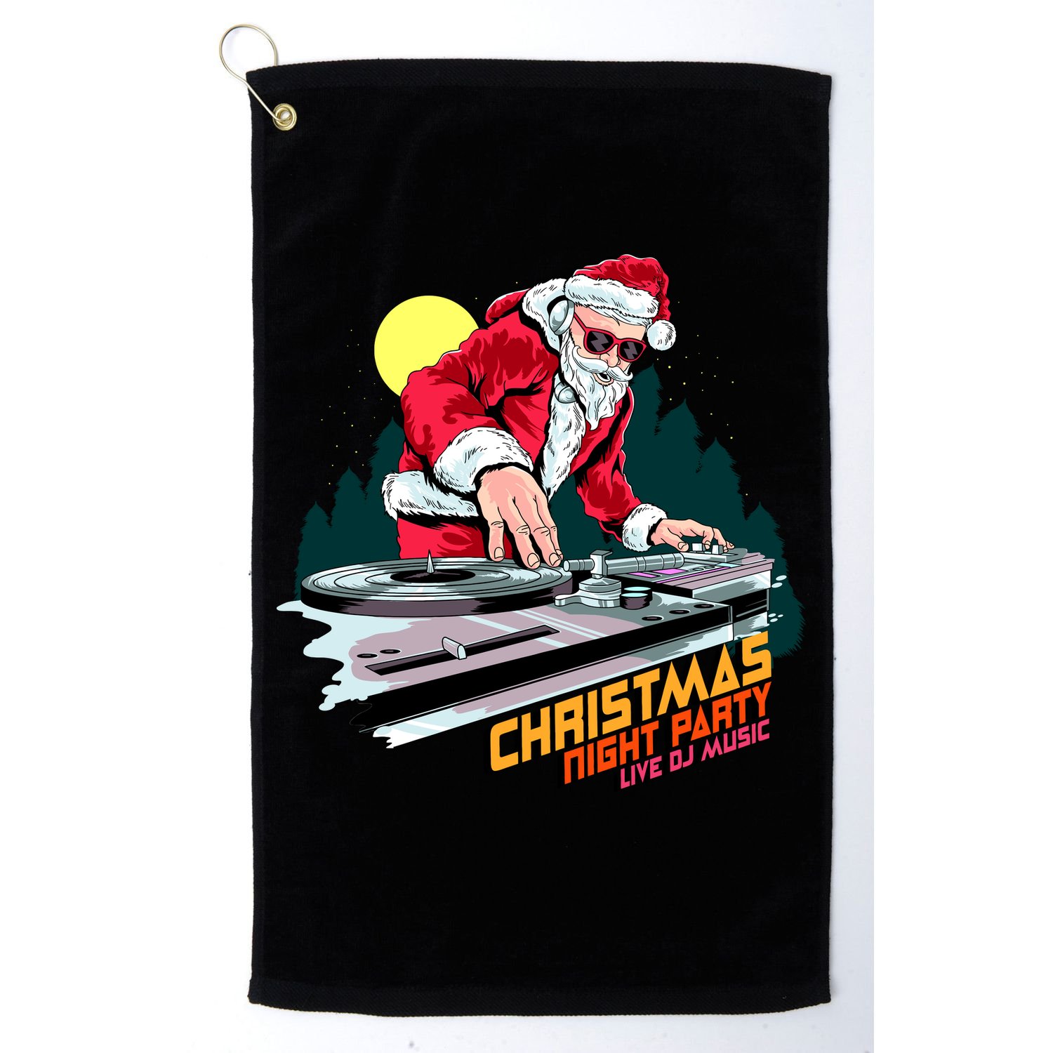 Santa Is The DJ Golf Towel