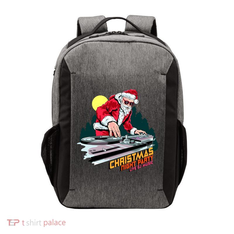 Santa Is The DJ Vector Backpack