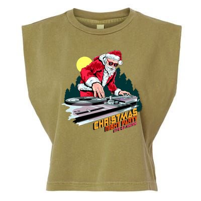 Santa Is The DJ Garment-Dyed Women's Muscle Tee