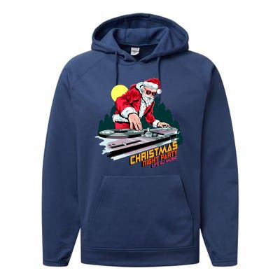 Santa Is The DJ Performance Fleece Hoodie