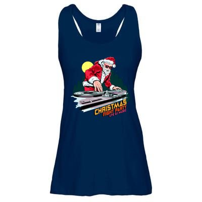 Santa Is The DJ Ladies Essential Flowy Tank