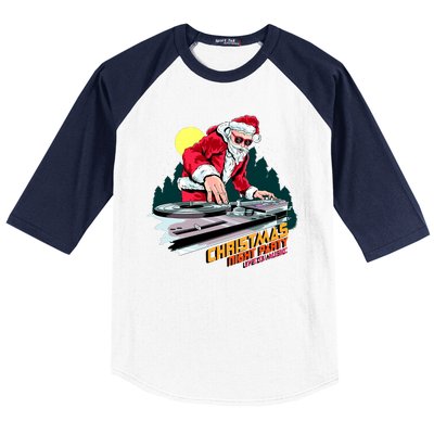 Santa Is The DJ Baseball Sleeve Shirt