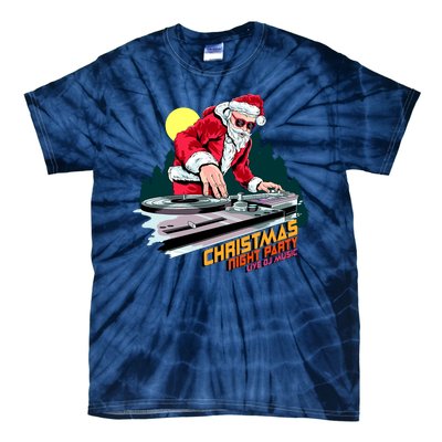 Santa Is The DJ Tie-Dye T-Shirt