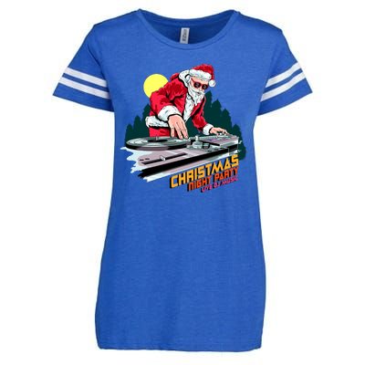 Santa Is The DJ Enza Ladies Jersey Football T-Shirt