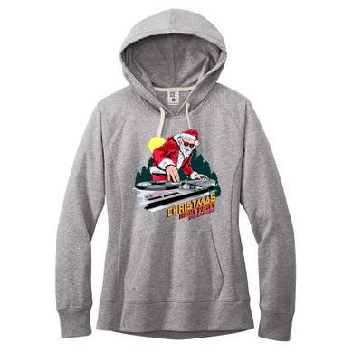 Santa Is The DJ Women's Fleece Hoodie