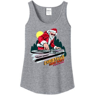 Santa Is The DJ Ladies Essential Tank