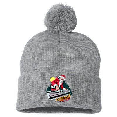 Santa Is The DJ Pom Pom 12in Knit Beanie