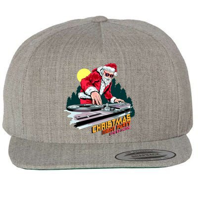 Santa Is The DJ Wool Snapback Cap
