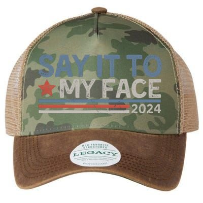 Say It To My Face Kamala Harris 2024 Legacy Tie Dye Trucker Hat