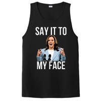 Say It To My Face Funny Kamalaharris Challenges Trump PosiCharge Competitor Tank