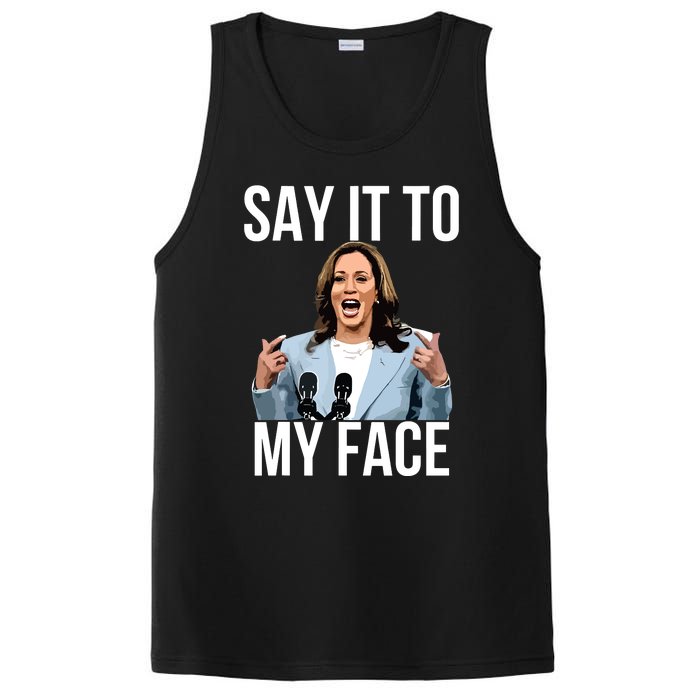 Say It To My Face Funny Kamalaharris Challenges Trump PosiCharge Competitor Tank