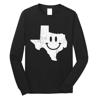 Smiling In TX – Funny Texas Happy Face Long Sleeve Shirt