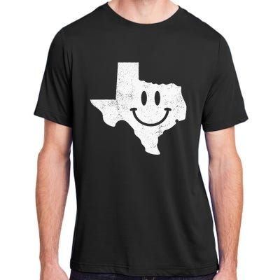 Smiling In TX – Funny Texas Happy Face Adult ChromaSoft Performance T-Shirt