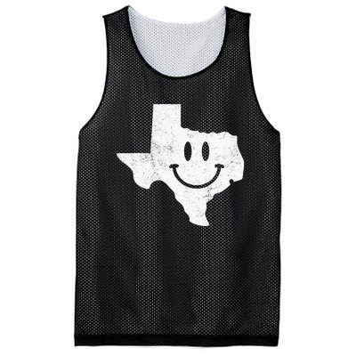 Smiling In TX – Funny Texas Happy Face Mesh Reversible Basketball Jersey Tank