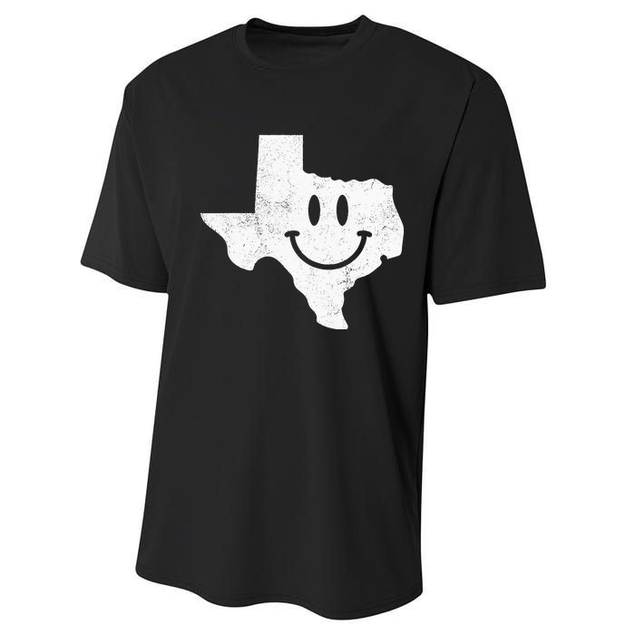 Smiling In TX – Funny Texas Happy Face Performance Sprint T-Shirt