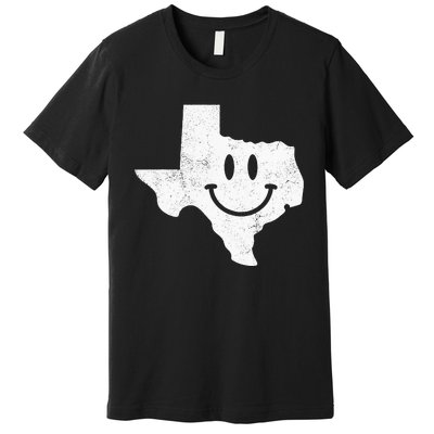 Smiling In TX – Funny Texas Happy Face Premium T-Shirt