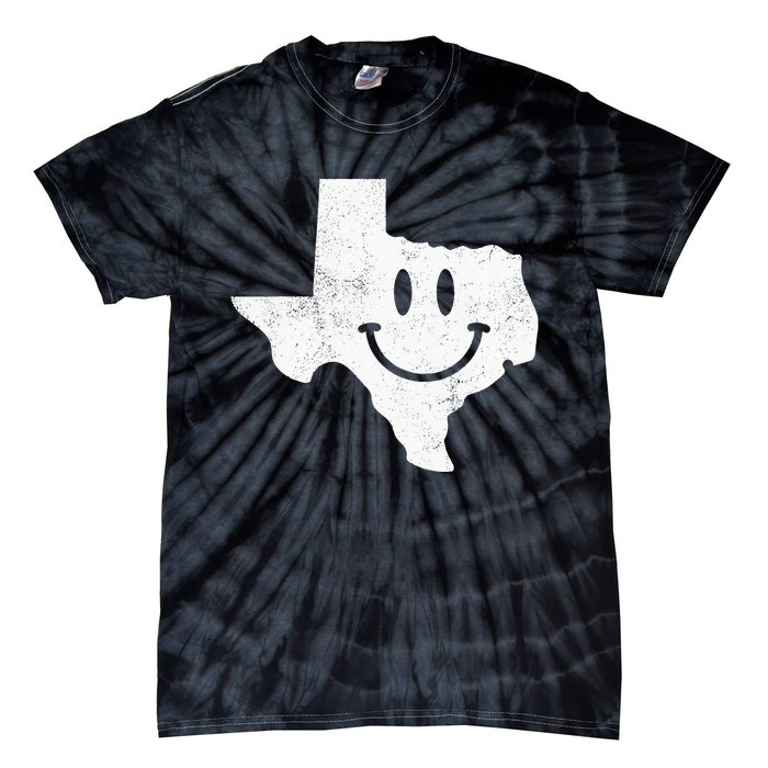 Smiling In TX – Funny Texas Happy Face Tie-Dye T-Shirt