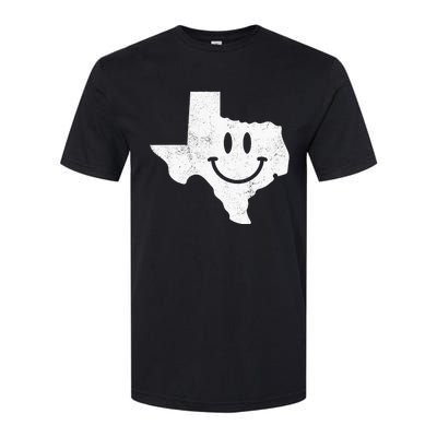 Smiling In TX – Funny Texas Happy Face Softstyle CVC T-Shirt