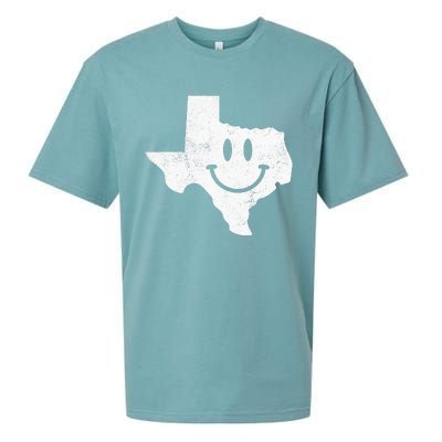 Smiling In TX – Funny Texas Happy Face Sueded Cloud Jersey T-Shirt