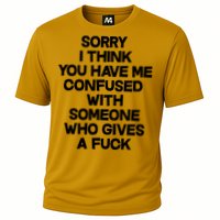Sorry I Think You Have Me Confused With Someone Who Gives A Fuck Cooling Performance Crew T-Shirt