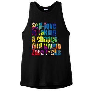 SelfLove Is Taking A Chance & Giving ZRO FKS Color Splash Ladies PosiCharge Tri-Blend Wicking Tank