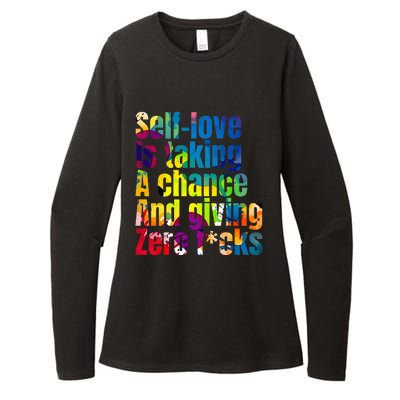 SelfLove Is Taking A Chance & Giving ZRO FKS Color Splash Womens CVC Long Sleeve Shirt