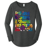 SelfLove Is Taking A Chance & Giving ZRO FKS Color Splash Women's Perfect Tri Tunic Long Sleeve Shirt