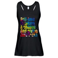 SelfLove Is Taking A Chance & Giving ZRO FKS Color Splash Ladies Essential Flowy Tank