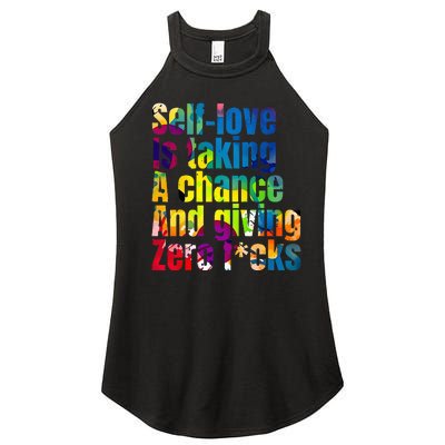 SelfLove Is Taking A Chance & Giving ZRO FKS Color Splash Women's Perfect Tri Rocker Tank