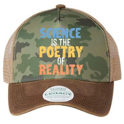 Science Is The Poetry Of Reality Funny World Poem Day Gift Legacy Tie Dye Trucker Hat