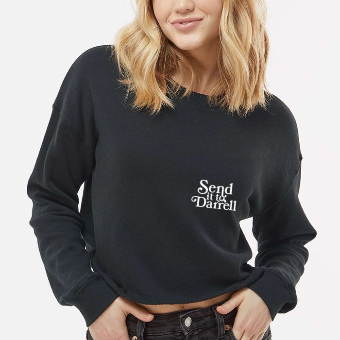 Send It To Darrell Cropped Pullover Crew