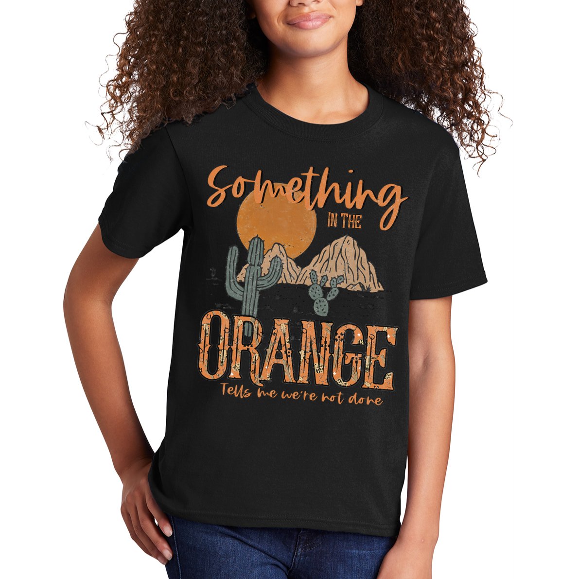 Something In The Orange Country Western Kids T-Shirt