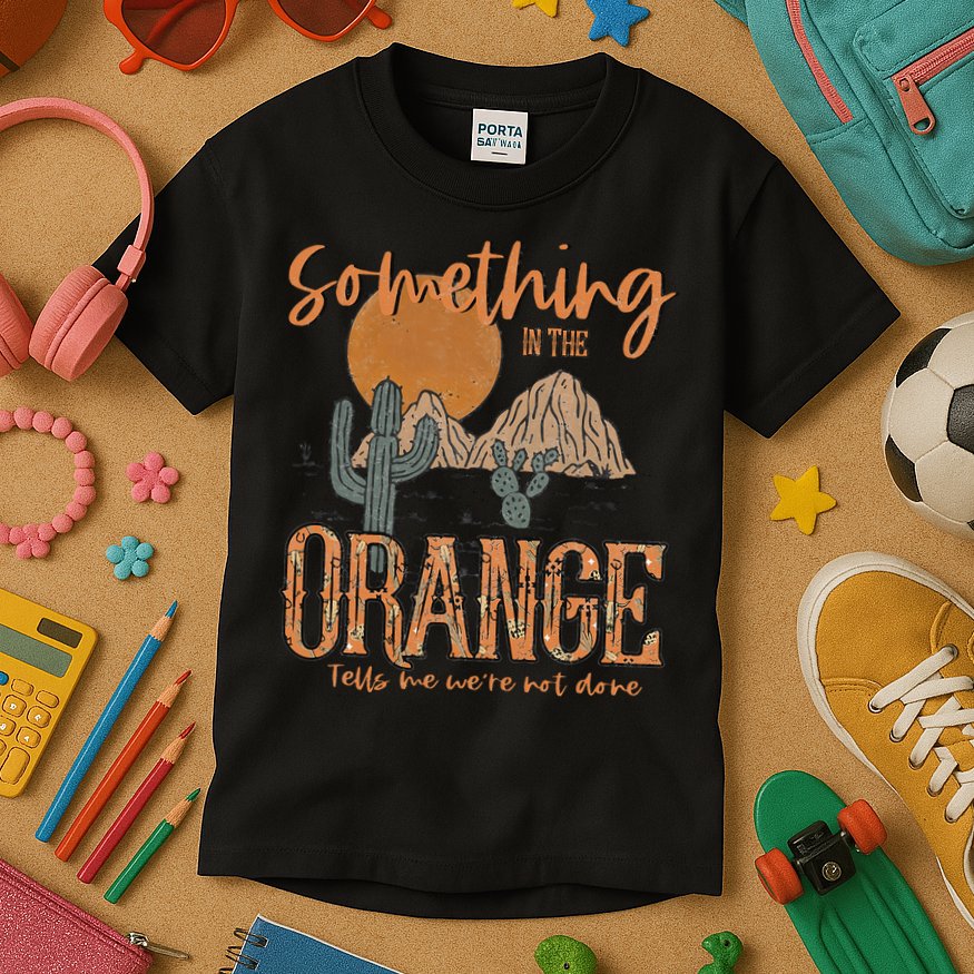 Something In The Orange Country Western Kids T-Shirt