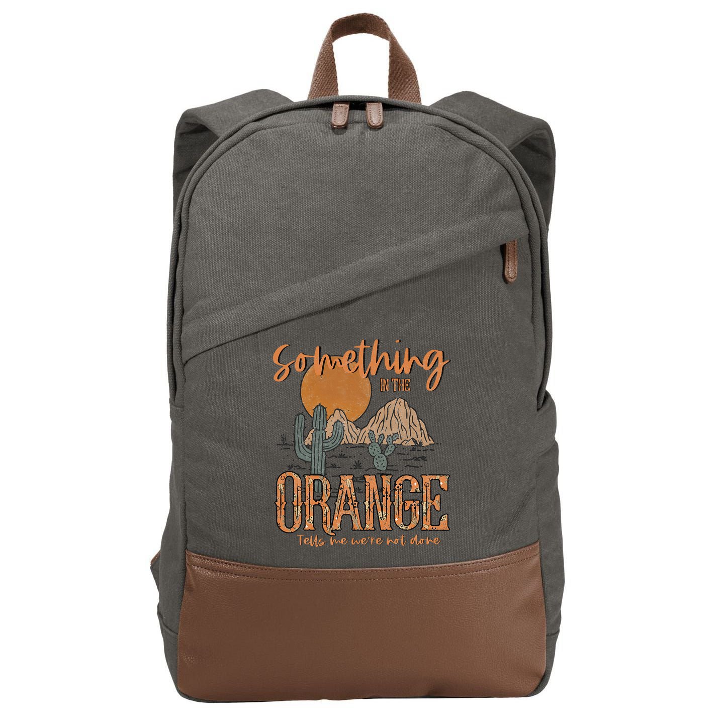Something In The Orange Country Western Cotton Canvas Backpack