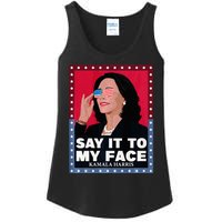 Say It To My Face Kamala Harris Poster Usa Sunglasses Ladies Essential Tank