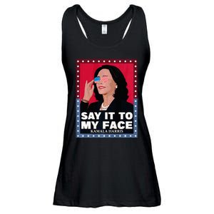 Say It To My Face Kamala Harris Poster Usa Sunglasses Ladies Essential Flowy Tank